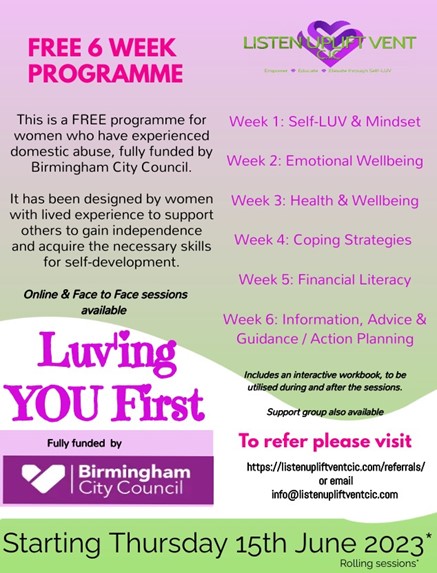 Poster for the Luv'ing you first program