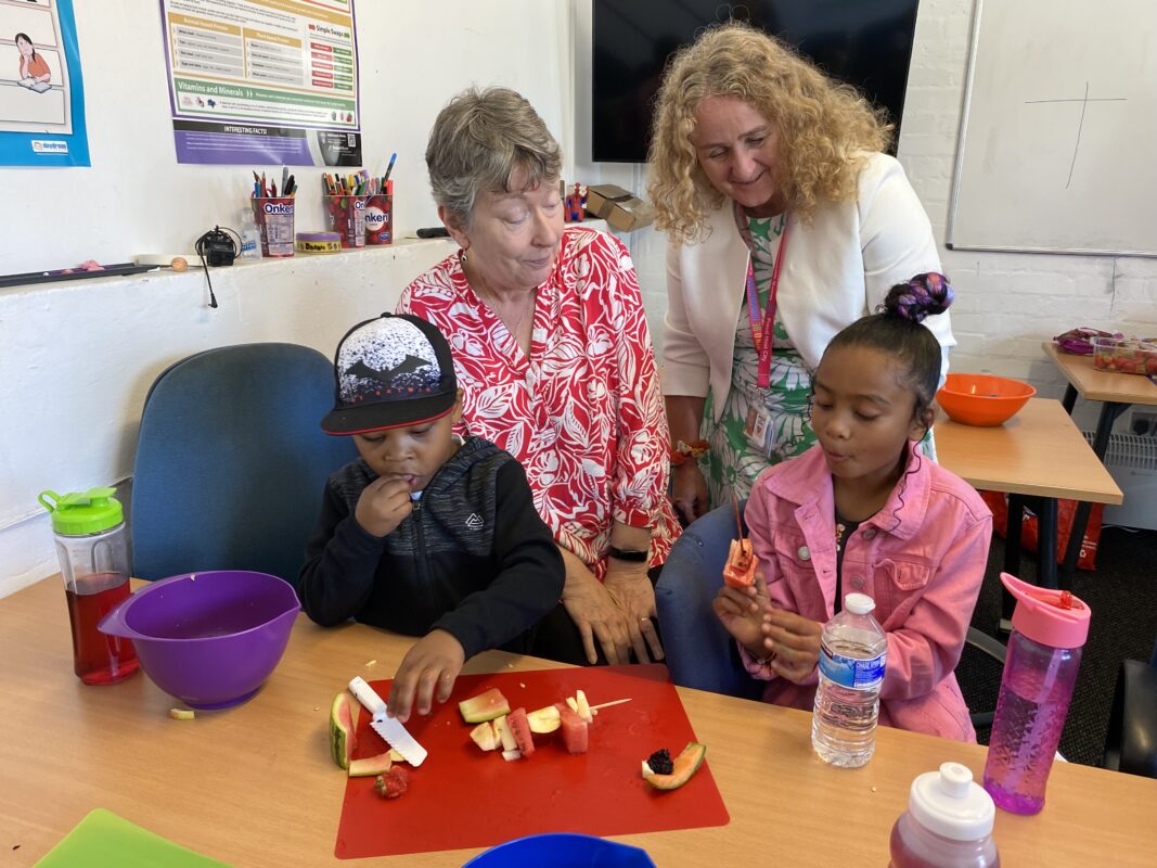 Sue Harrison and Councillor McCarthy at the the Community Summer Camp