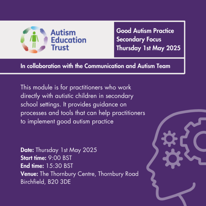 AET Schools Secondary Good Autism Practice Thursday 1st May 2025