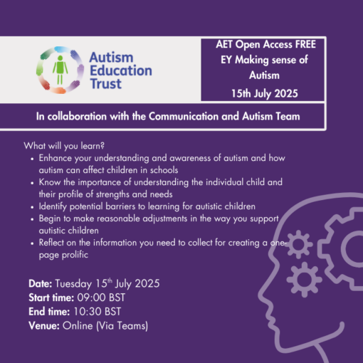 AET | FREE EYS Making Sense of Autism Tuesday 15th July 2025