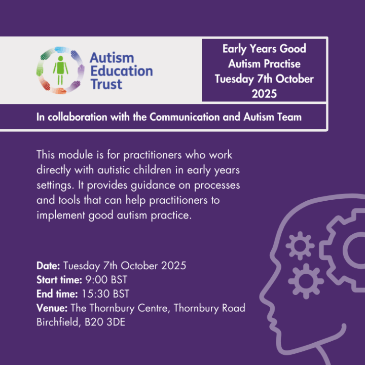 AET Early Years Good Autism Practice - Tuesday 7th October 2025