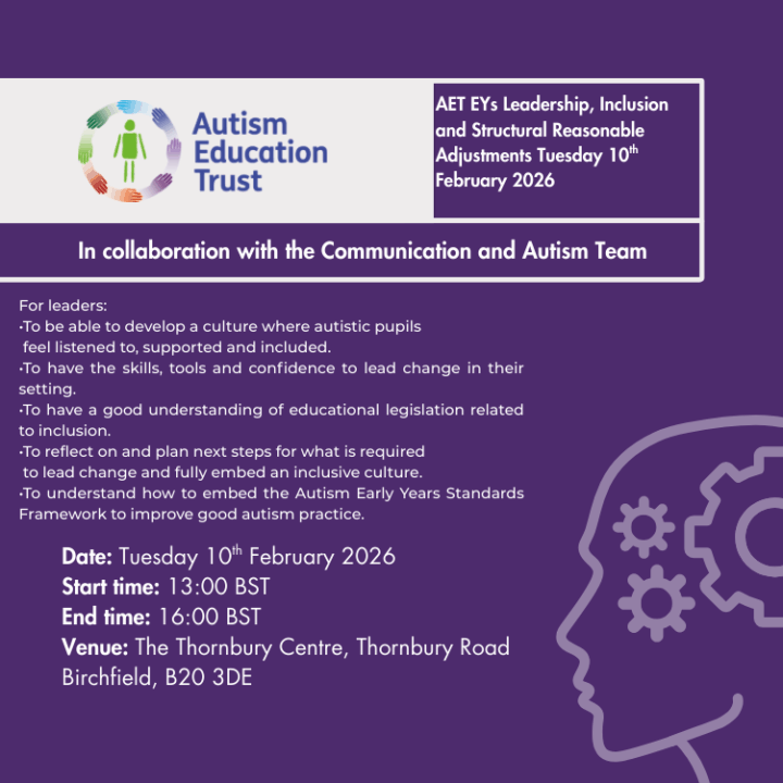 AET EYs Leadership, Inclusion and Structural Reasonable Adjustments Tuesday 10th February 2026