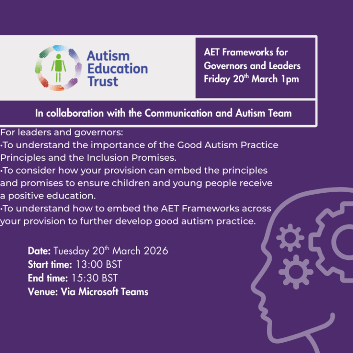 AET Frameworks for Governors and Leaders Friday 20th March 1pm